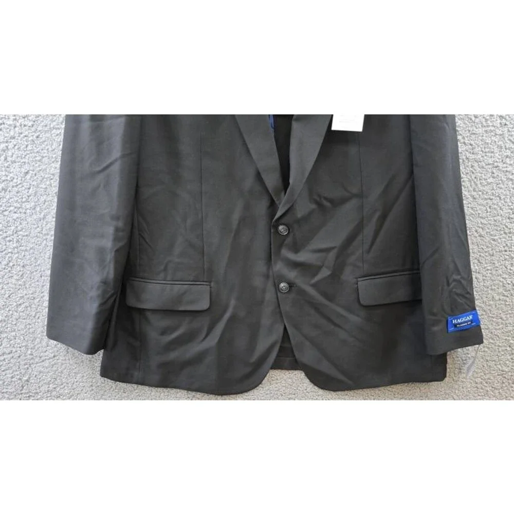 Haggar Smart Wash® Classic Fit Suit Separate Jacket Men's 52R Black Button Front